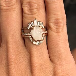 Moonstone ring set